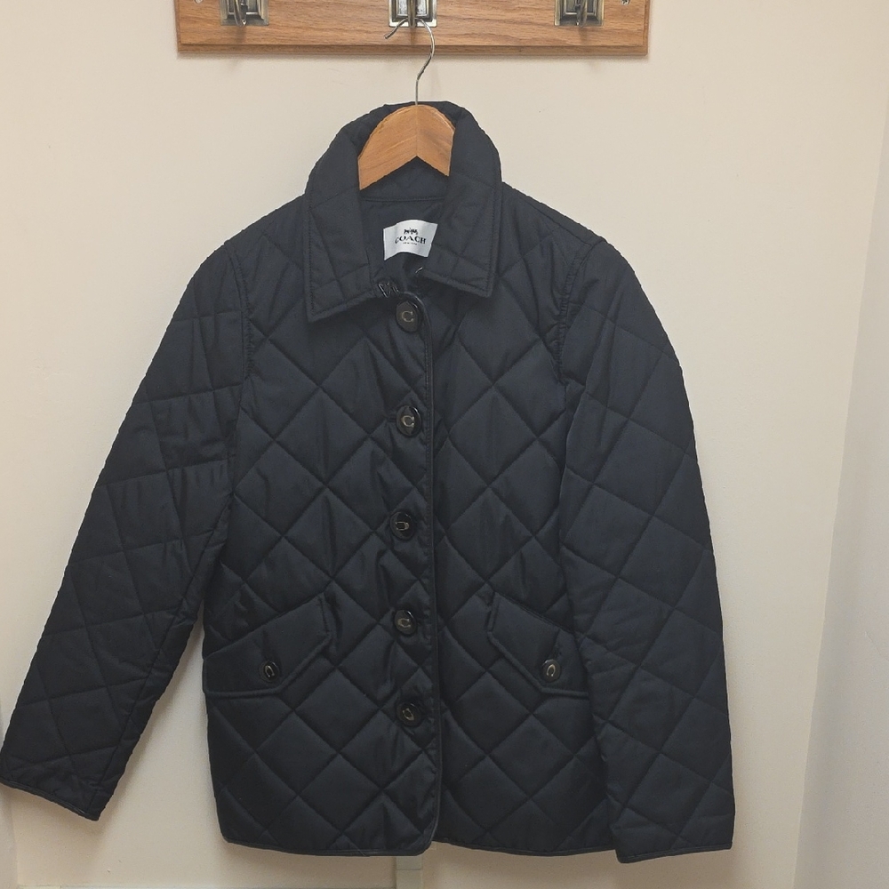Coach Quilted Puffer Jacket in Black